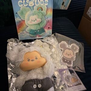 Mickey Head in the Clouds Vinyl Plush Pendant- Thunder Cloud